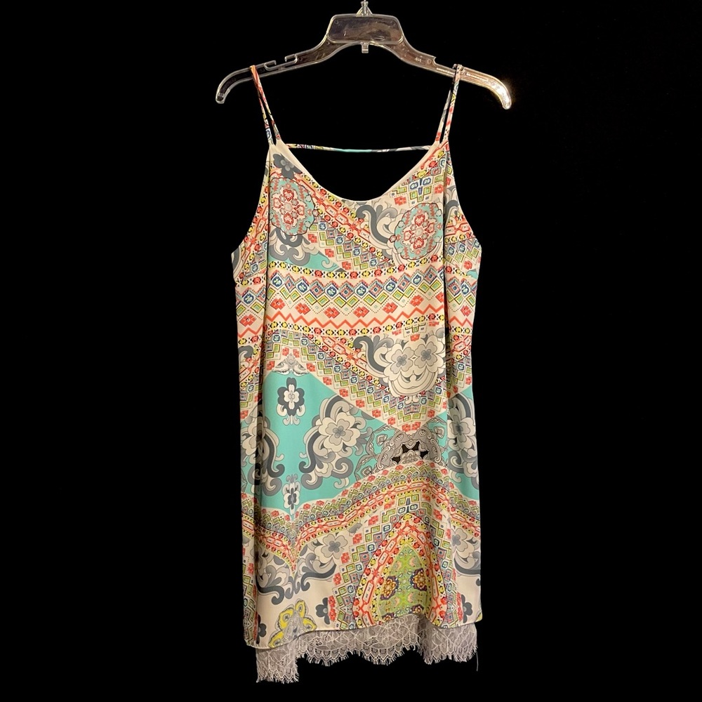 iNg Colorful Mini Dress with Straps